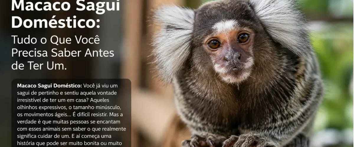 Macaco Sagui Domestico Tudo o Que Você Precisa Saber Antes de Ter Um