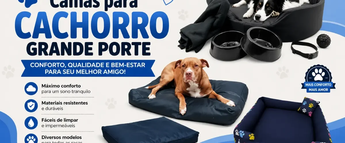 Melhores Camas para Cachorro Grande Porte: Guia Completo para Escolher a Opção Ideal 1 Melhores Camas para Cachorro Grande Porte