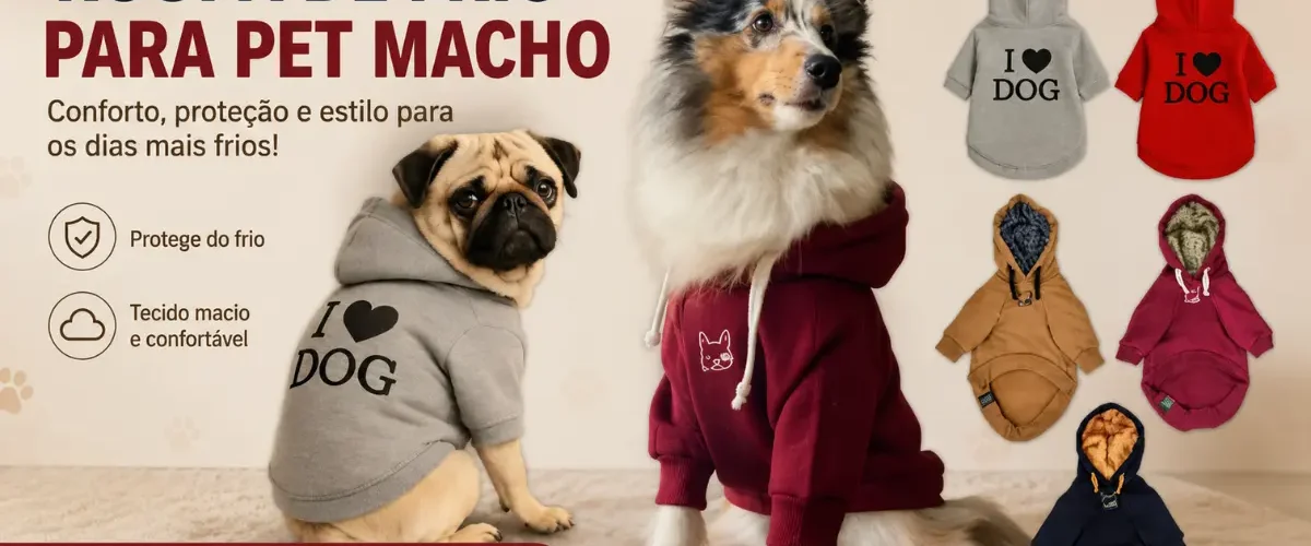 Roupa de Frio para Pet Macho