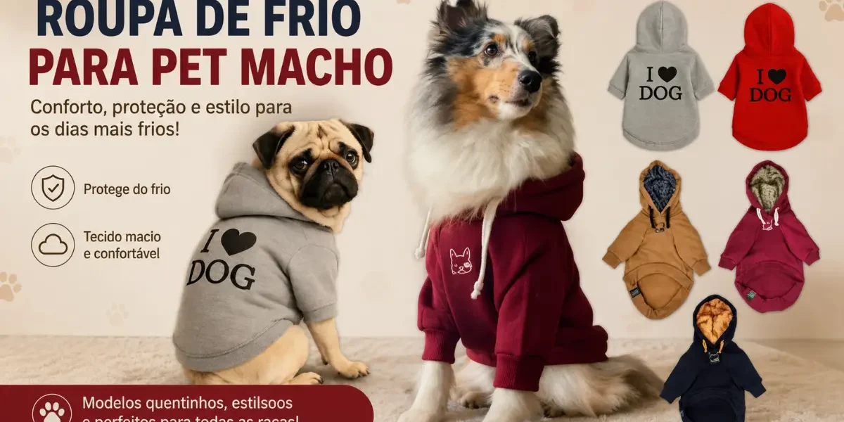 Roupa de Frio para Pet Macho